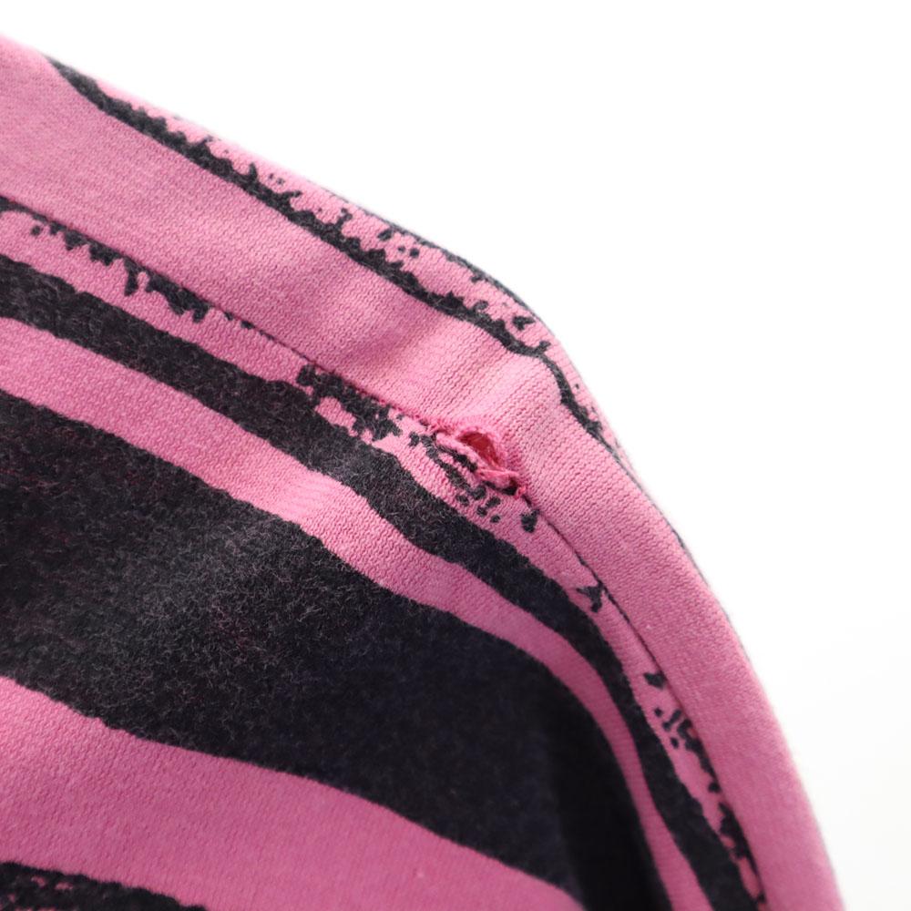 MM6 сделано в Италии Узор в полоску Длинный рукав Вырез лодочкой Крой Женский Б/у