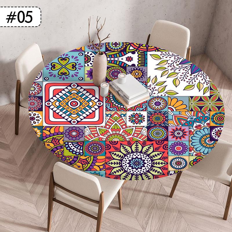 Круглая скатерть 60/90/120 см, скандинавская, водонепроницаемая, маслостойкая, эластичная, для кухни, столовой, свадьбы, вечеринки, домашний декор