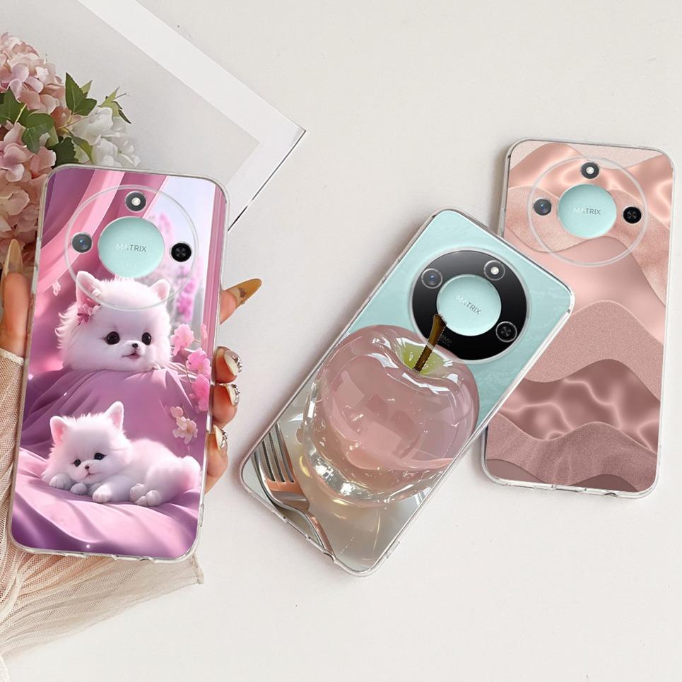 Чехол для смартфона Honor X9C Smart Honor X60 с рисунком Китайский дракон Милый кот Мультяшный дракон Мягкая прозрачная силиконовая задняя крышка