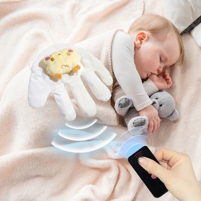 Детская успокаивающая подушка для рук, мультяшная кукла для умиротворения, игрушка для помощи во сне, функция автоматического похлопывания с пультом дистанционного управления
