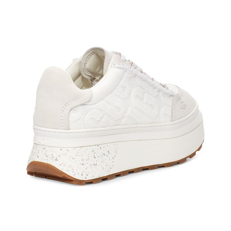 UGG Marin Lace Logo Удобные прочные замшевые туфли на платформе Женские туфли Белые 1125025-WHT