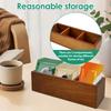 1 шт. Новый держатель для чайных пакетиков Деревянный контейнер для чайных пакетиков Органайзер для хранения чайных пакетиков со съемными разделителями для кухни Офис Столешница