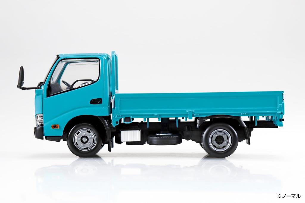 Aoshima Bunka Kyozai Rakupura Snap Kit Hino Dutro Бортовой Грузовик Масштабная Пластиковая Модель Набор ООО. (АОСИМА) нет. 23-TE (бирюзовый) 1/32 Предварительно окрашенный