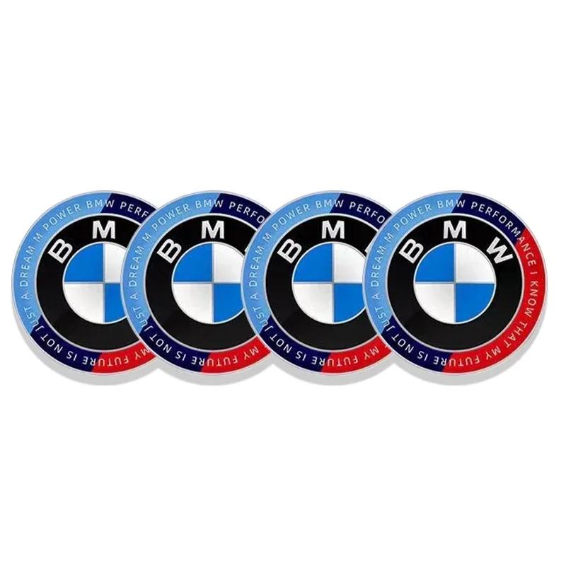 56mm Car Badge Wheel Center Cover Stickers Hub Caps Decal For BMW M M3 M5 M6 X3 E46 E90 E39 F10 F20 F30 G20 E60 E36 accessories