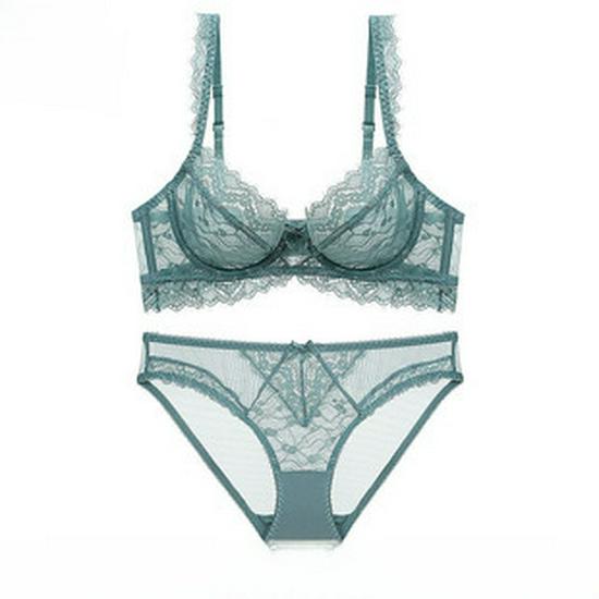 Европейский и американский сексуальный кружевной хлопковый комплект бюстгальтера - Удобный, Дышащий, С поддержкой, Женское нижнее белье больших размеров