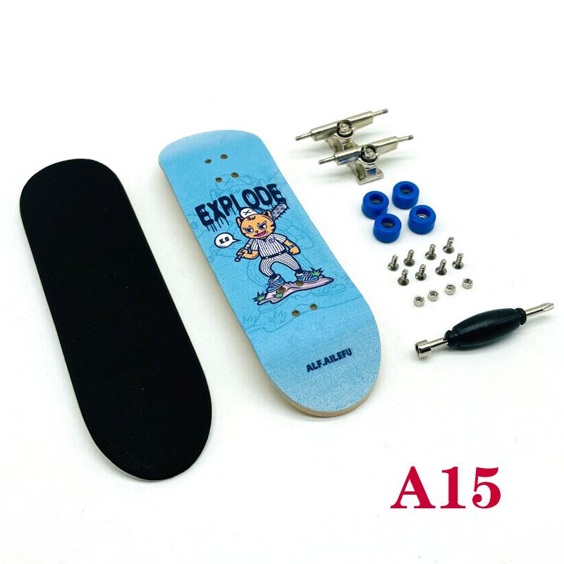 1 комплект, подшипники для скейтборда, колеса, противоскользящая накладка, кленовая древесина, мини-скейтборд с отверткой