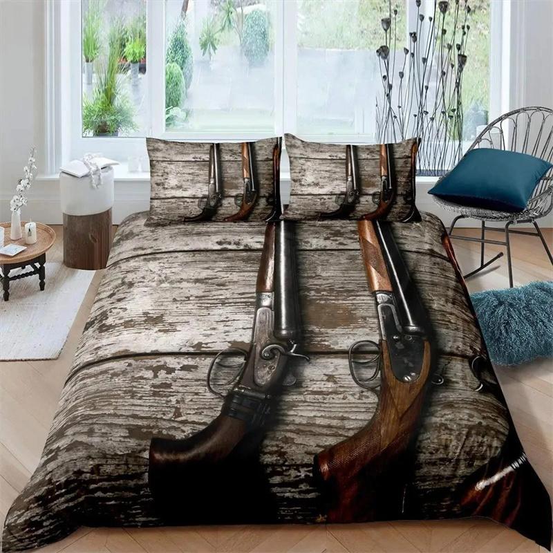 Комплект постельного белья в стиле вестерн-ковбой, винтажный комплект постельного белья в фермерском стиле для детей, мальчиков, подростков, размер Queen, мягкий, 2/3 предмета, полиэстер, пододеяльник