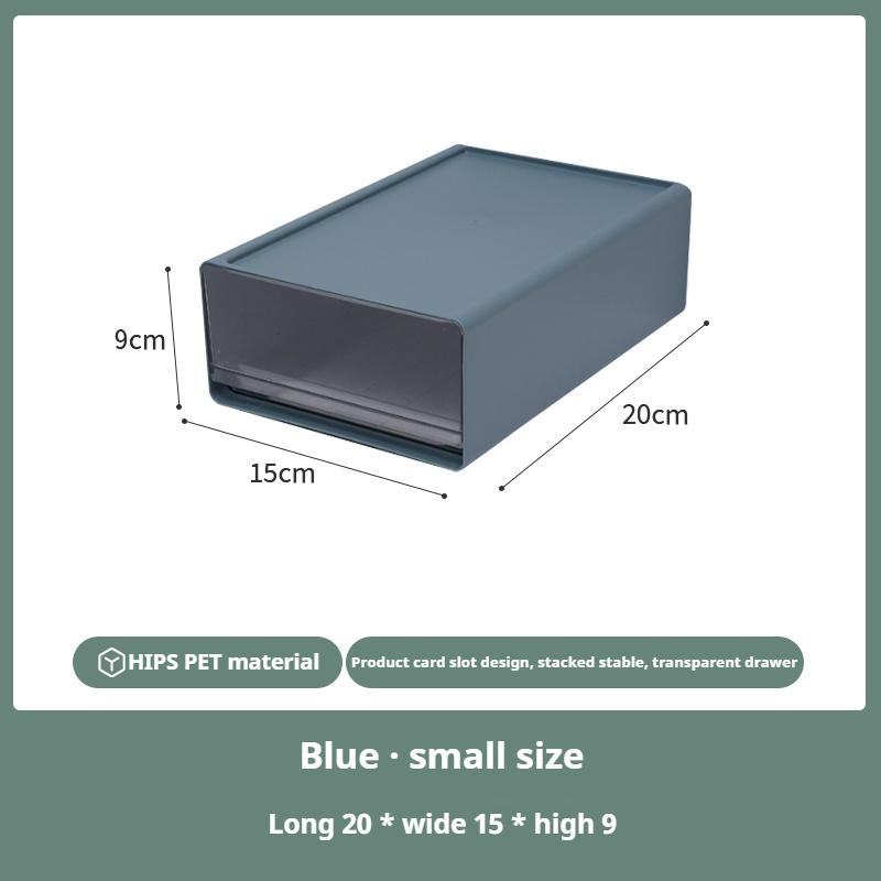 Desktop Drawer Box Desktop Cosmetic And Stationery Storage Box Desk Organizer With Window Stack Able Transparent Storage Boxs
