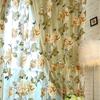 Романтичный цветочный тюль вуаль дверь окно занавеска драпировка панель прозрачный шарф ламбрекен элегантные маленькие свежие цветы занавески товары для дома