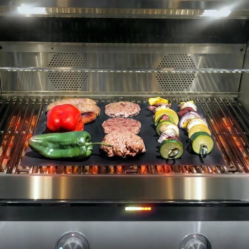 1-10pcs Non Stick BBQ Grill Mat 40*33cm Baking Mat BBQ Tools Cooking Grilling Sheet Heat Resistance Easily Cleaned Kitchen