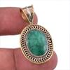 Изумруд(Смоделированный) Подарочный двухцветный кулон ручной работы из стерлингового серебра 925 пробы 1,50 дюйма K2r01