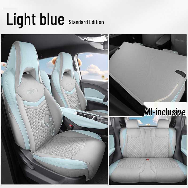 BYD Seagull Fabric Linen Cartoon Seat Cushion for Five-Seater Cars