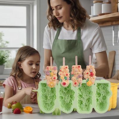 Пищевые формы для мороженого в виде цветов, китайский стиль, аппарат для приготовления мороженого, прочный производитель эскимо, кухня