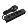 SELDUR G3TH32S Power Strip, 3 Type F Sockets + Switch, USB A+C Fast Charge 20W, Black, 3m Cable