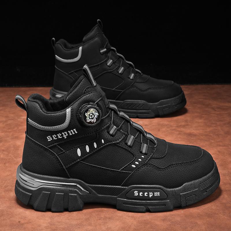 Fashion CYYTL Mens Boots Winter Casual Outdoor Shoes Leather Ankle Cowboy Tactical Chelsea Hiking Platform Designer Luxury Work Sneakers