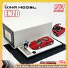 King Model 1:64 Enzo Figure Edition Simulation Alloy Open-lid Miniature Die-cast Car Model Custom Toys Gift Collectible Ornament