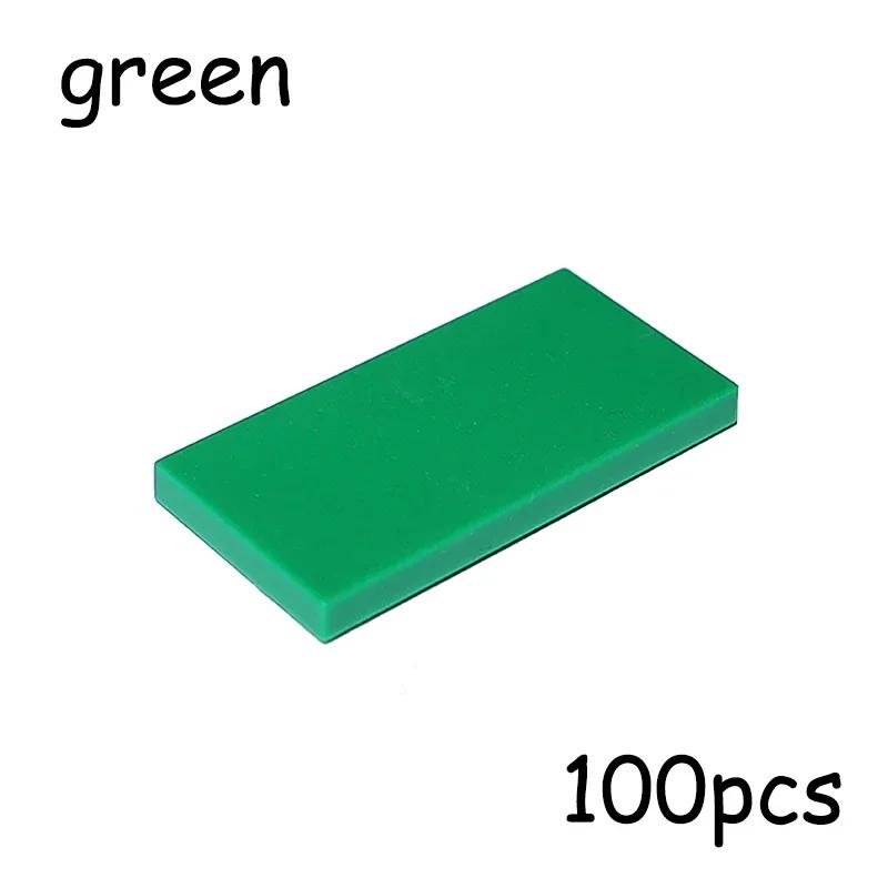 100 ШТ. Детали для сборки MOC 87079 Размер Плоская плитка Гладкая 2*4 Строительные блоки DIY Образовательная Креативная игрушка 2x4 Кирпичики