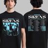 Sleeping With Sirens 2025 Североамериканский тур Мерч С двусторонней футболкой Унисекс футболка