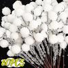 Wholesale Artificial White Berry Branch Christmas Fake Berries Stems DIY Wreath Xmas Tree Holly Berry Branches Flower Decoration