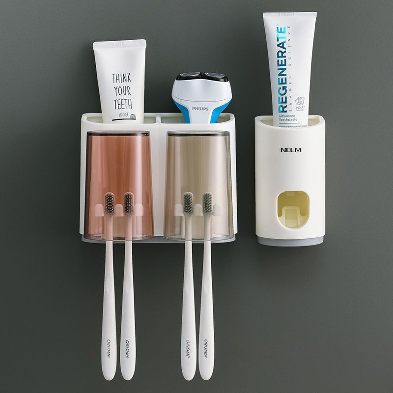 Полка для зубных щеток, без перфорации, чашка для полоскания рта, чашка для чистки зубов, устройство для выжимания зубной пасты, чашка для зубной щетки, набор чашек для зубов