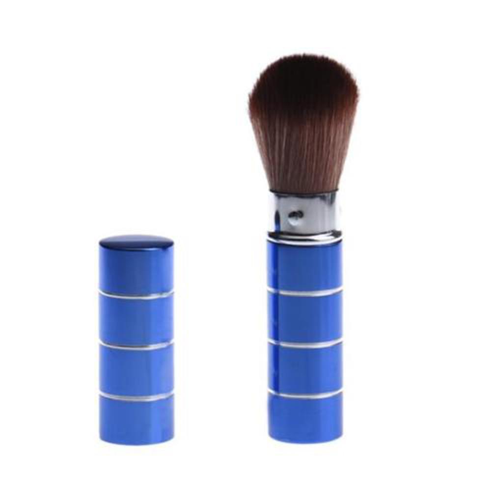 Fashion Metal Professional Facial Portable Blush Brush Makeup Tools Retractable