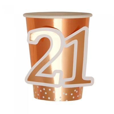 Одноразовый стакан на 21-й день рождения Neviti (Пакет из 8)