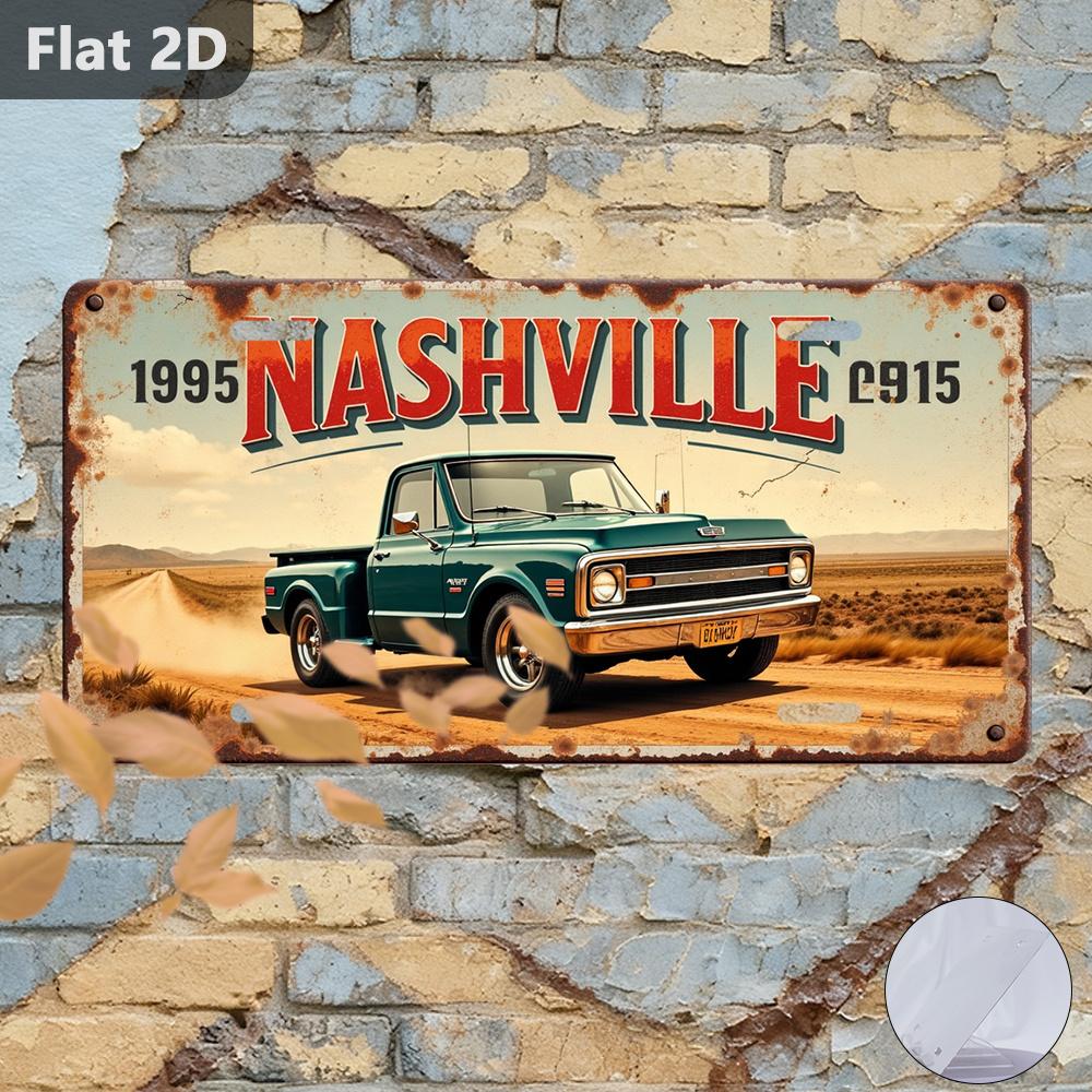 D Flatpc Только для декора Декор Наружные вывески Настенный декор Вывеска Nashville Truck