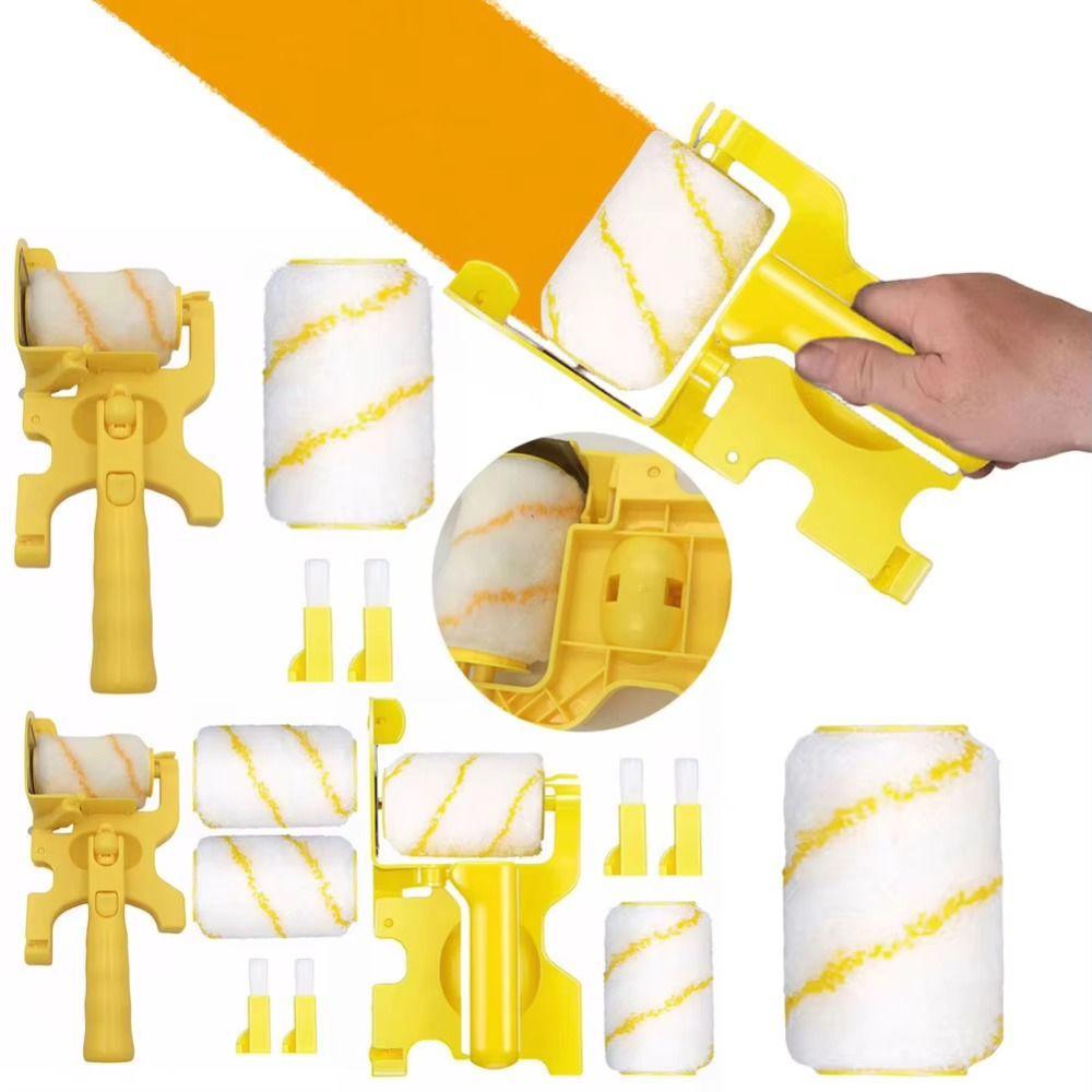 Hand-Held Tool Paint Edger Roller Brush Multifunctional Paint Edger Combo Kit Wall Treatment