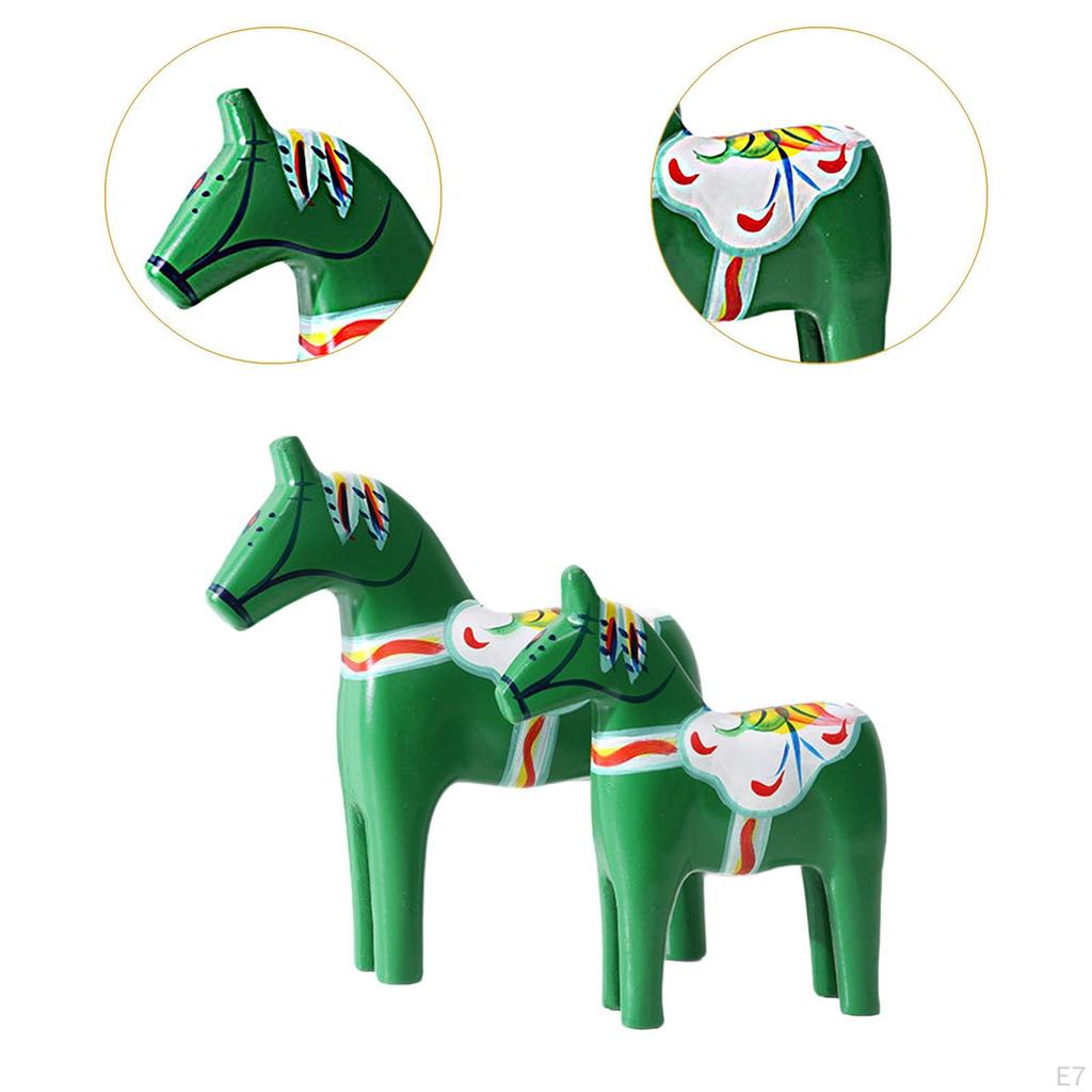 Dala Horse Figurine Swedish Statue Nordic Birthday Gift Collectible Art Crafts Home