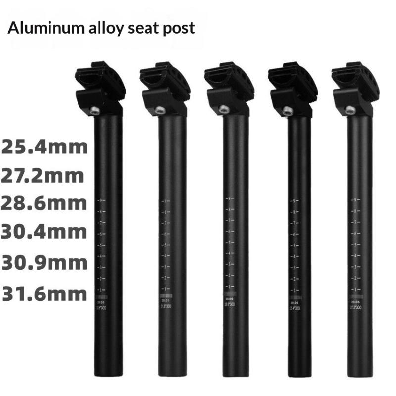 Shockproof Aluminum Alloy Bike Seatpost 300mm 25.4/27.2mm Fit for Road Foldable Bicycle Use