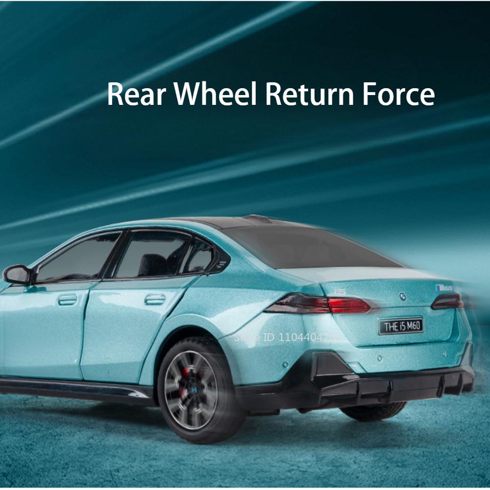 1:24 I5m60 Модели из сплава Игрушки Литая машина 6 открывающихся дверей Звук Свет Инерционный механизм Управление передними колесами Транспортные средства Детские праздничные подарки