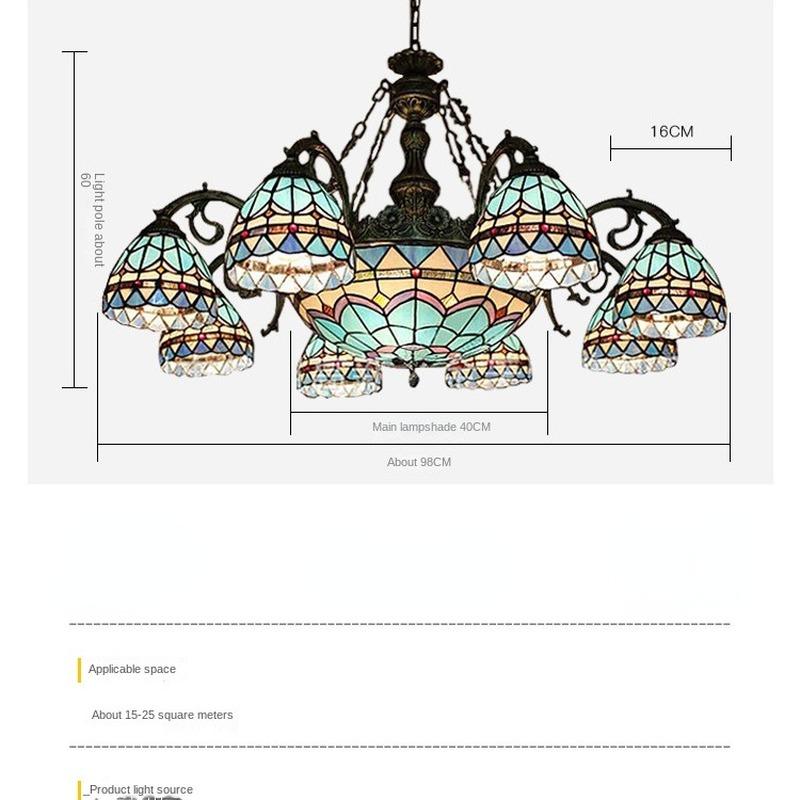 Люстра в средиземноморском стиле, люстра для гостиной, современная спальня, столовая, кабинет, освещение, творческая личность, американские лампы