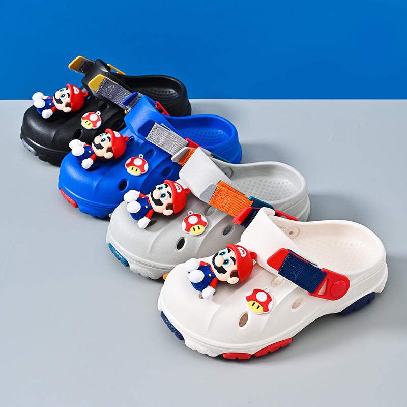 Детские шлепанцы с рисунком Марио Мягкие удобные ЭВА пляжная обувь для мальчиков