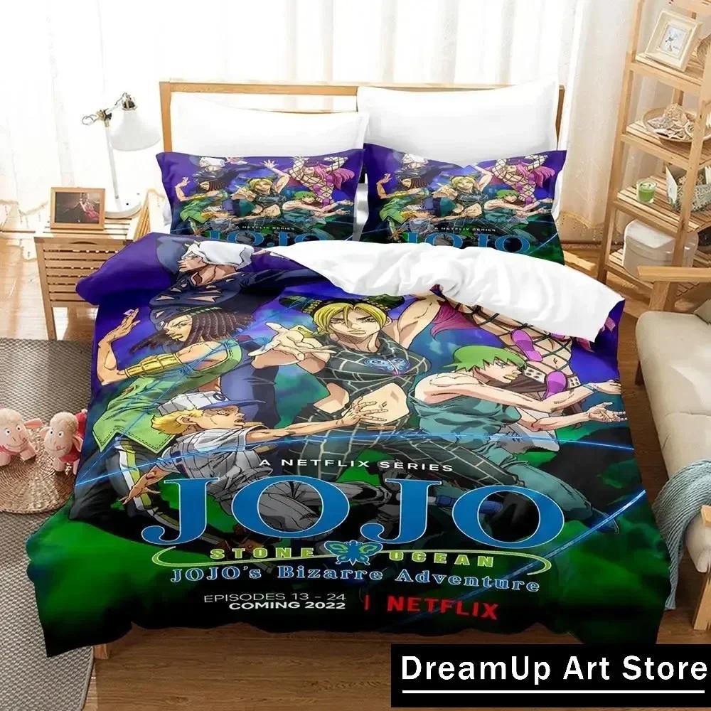 Модный 3D-принт Аниме JoJo's Bizarre Adventure Комплект постельного белья для мальчиков и девочек Размеры: Twin, Queen, Full Покрывало Наволочка Постельное Белье Для Взрослых Спальня