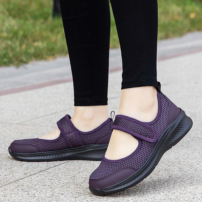 Летние дышащие, нескользящие кроссовки для ходьбы, athleisure, легкие, больших размеров, средние и мамины туфли