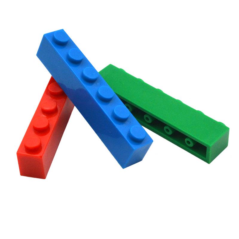Совместимые с детьми 6-10 лет строительные блоки High-Brick, пластиковые детали 1x6, сборка из мелких деталей