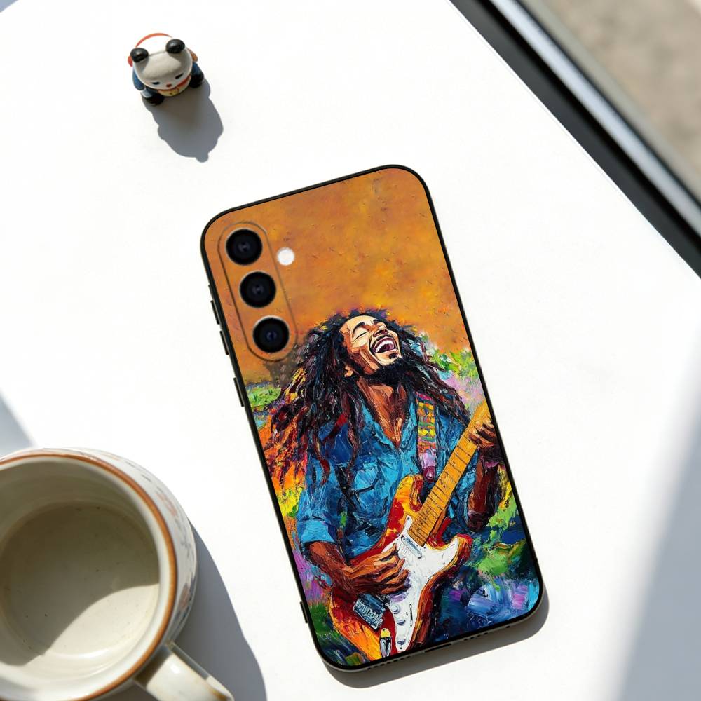 Чехол для телефона Bob Marley Singer Мягкий черный Для Samsung Galaxy A73,A72,A71,A70,A53,A52,A51