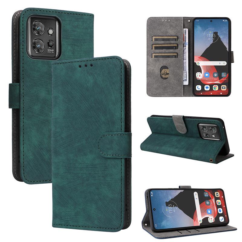 Leather Flip Cover for Motorola ThinkPhone PU Phone Case Full-Body Protection Shockproof with [RFID Blocking]