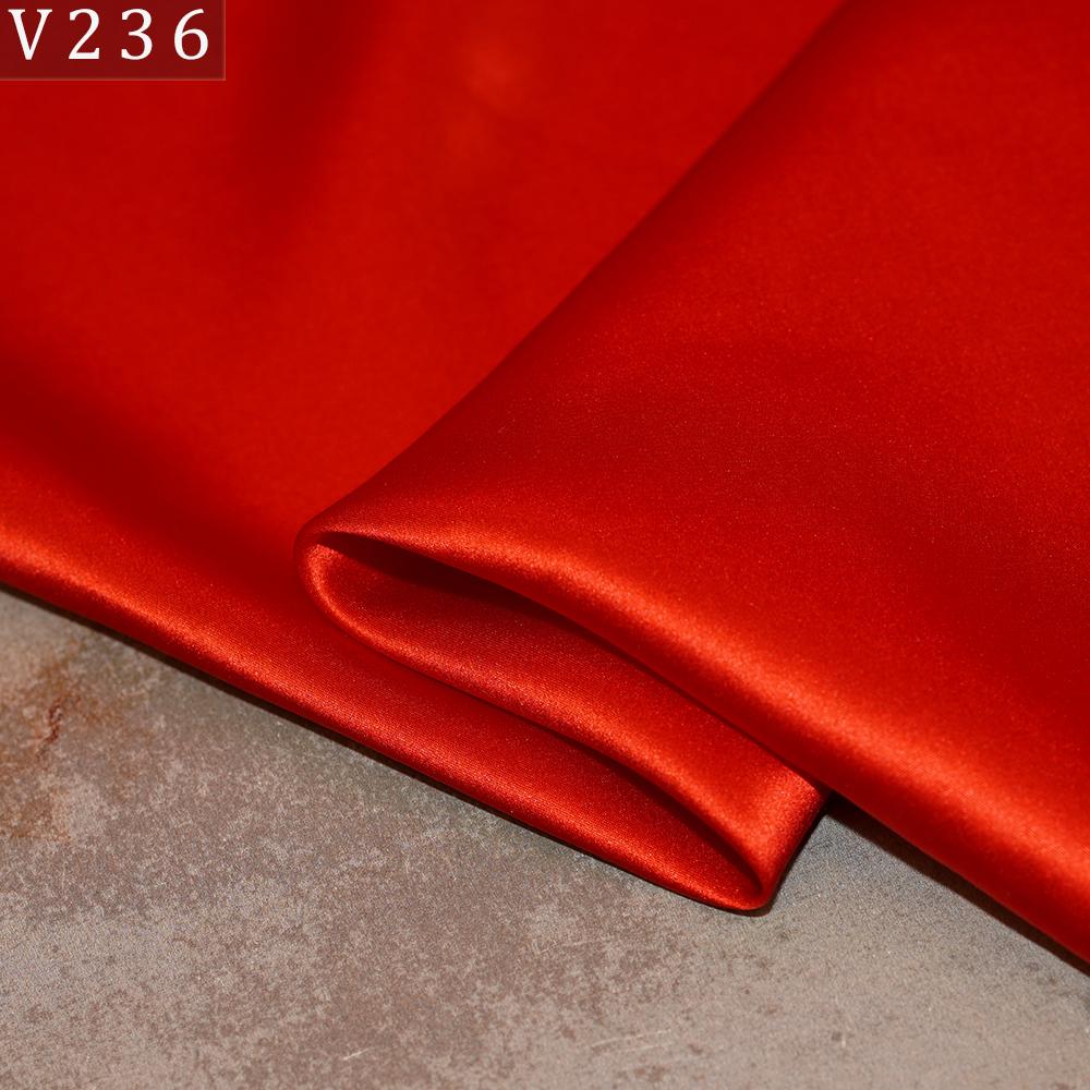 HYSK Natural Genuine Pure 100% Silk Crepe Satin Fabric Silk China Duchess Plain Brown by Meter for Dress Bedding Wedding