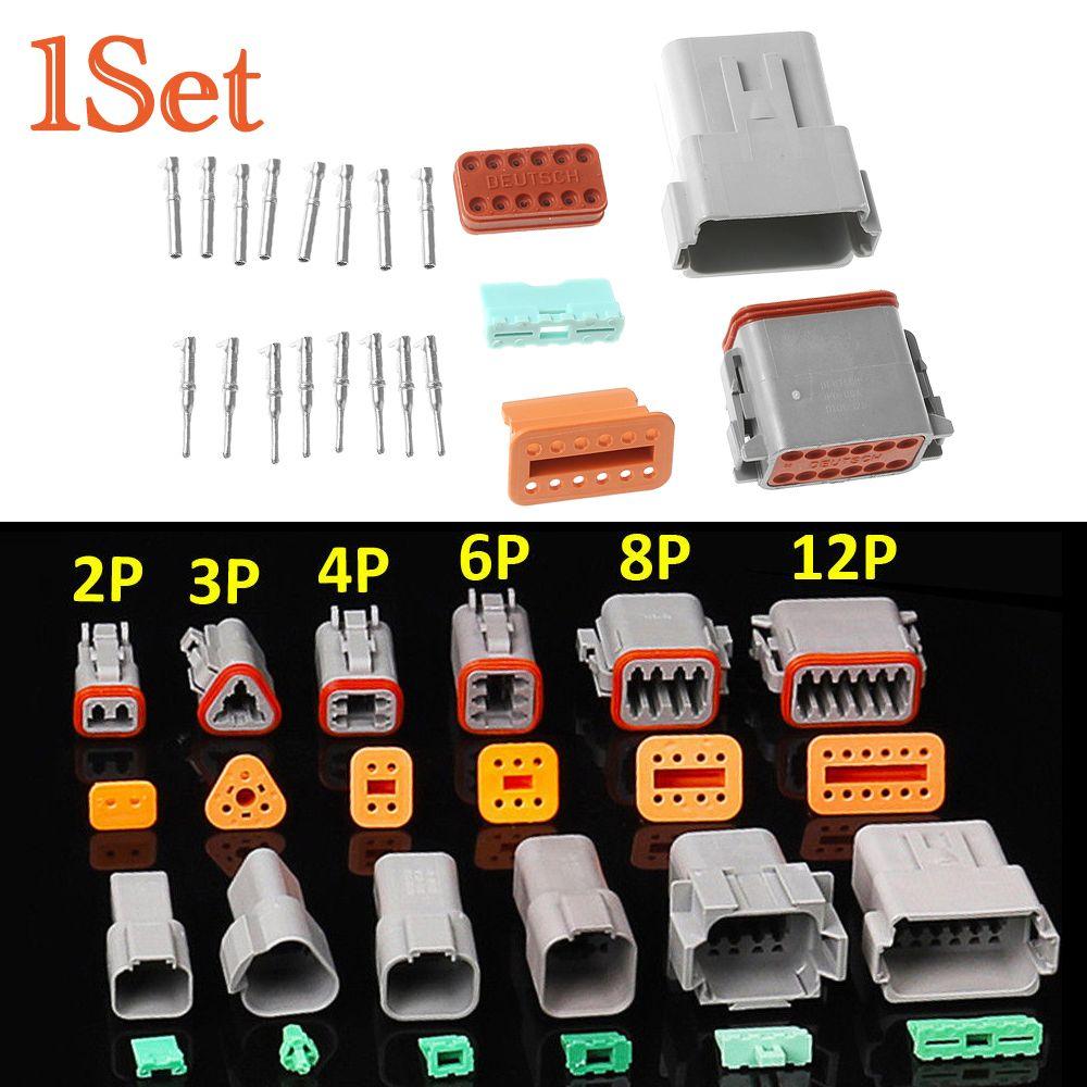 2/ 3/ 4/ 6/ 8/ 12P Seal Kits Male and Female Waterproof Connector Socket Plug Wiring DT06/04