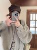 Женский осенний ретро-свитшот в полоску с круглым вырезом – тренд свободного кроя в корейском стиле