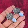 Blue Lace Agate Handmade Gemstone Earrings, 925 Solid Sterling Silver Earrings Antique Jewelry, Earrings For Engagement Gift