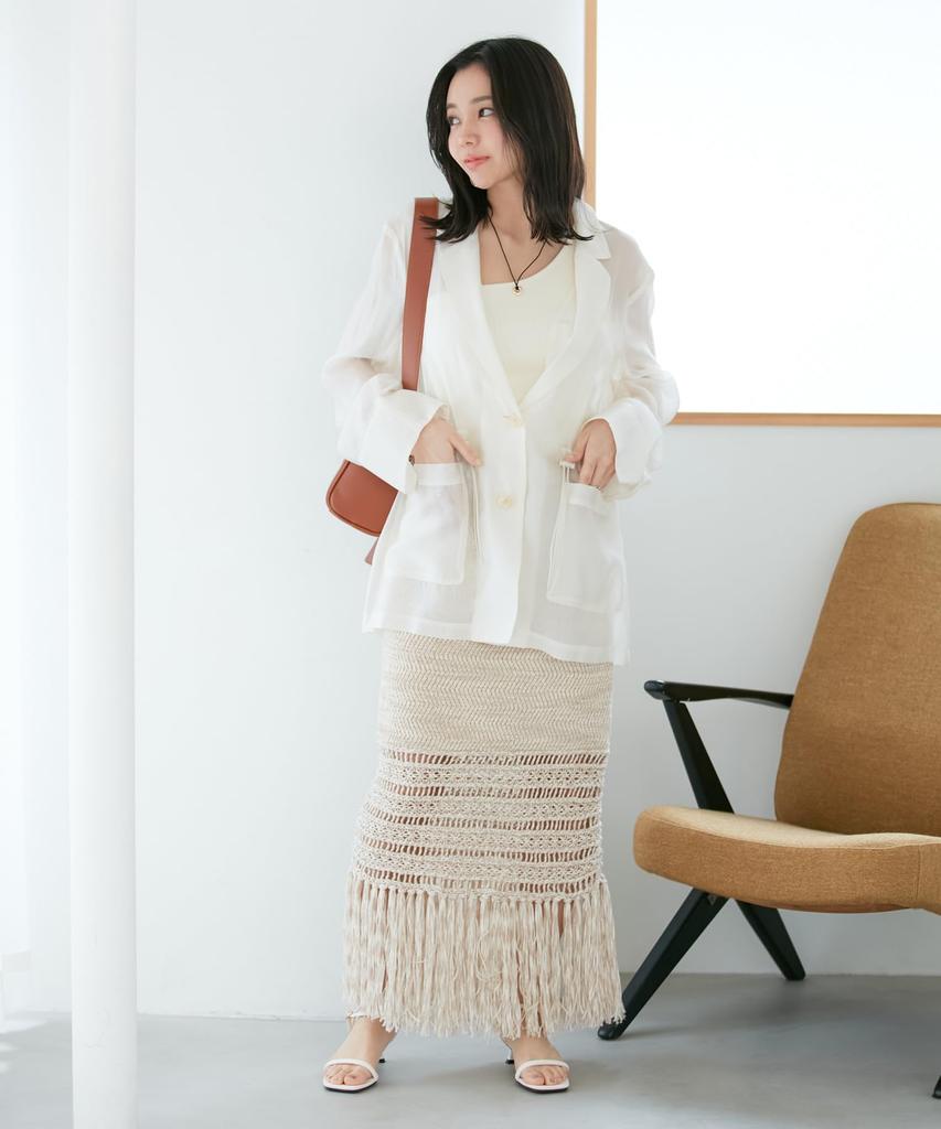 [BIS] Женская прозрачная куртка на кулиске, BVV14020, Натуральный (16)