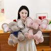 Cute Elephant Plush Toy With Soft Short Pile Fabric For Kids And Babies