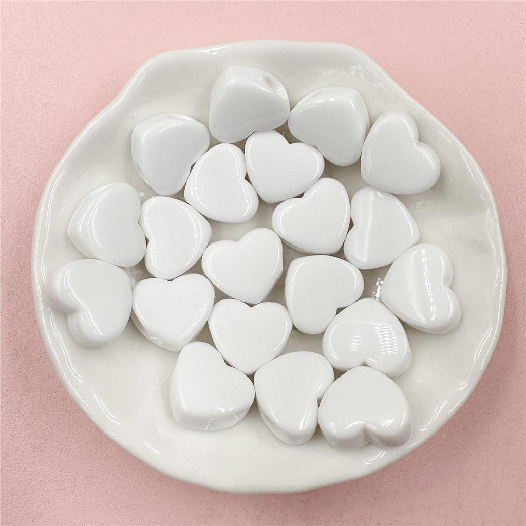 20 шт. 11,7*13,5 мм акриловые макароны цвета сердца свободные бусины DIY материалы для подвесок аксессуары для изготовления ювелирных изделий