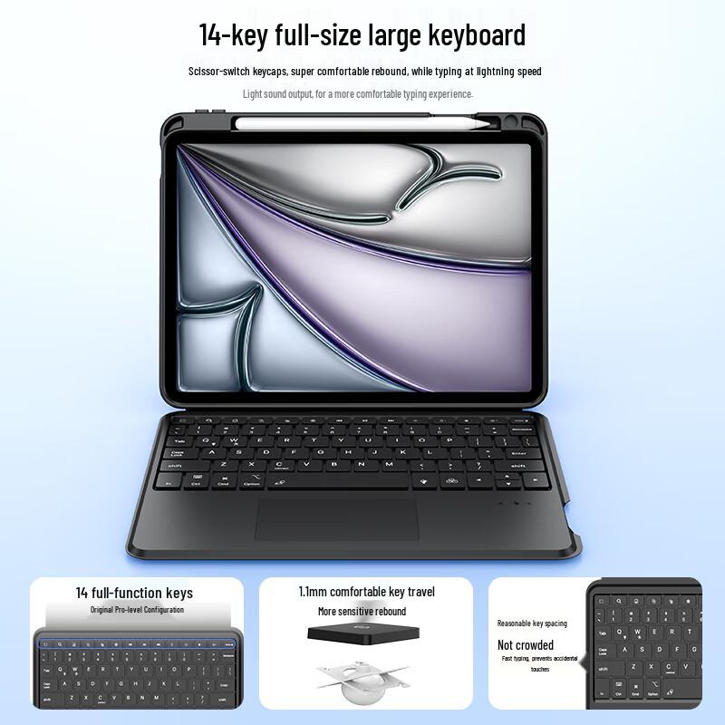 Zhi Si Hui Магнитный съемный чехол-клавиатура Bluetooth для Apple iPad