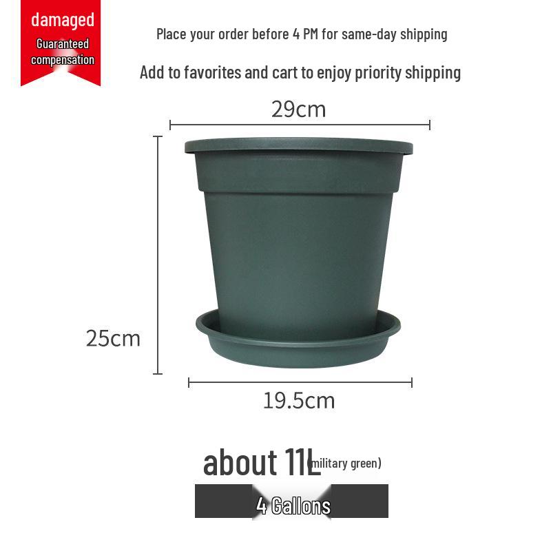 Third-Gen Thick Plastic Root Control Pot: Short & Fat for Vegetables, Chlorophytum, Rosa - Deep Gallon Size