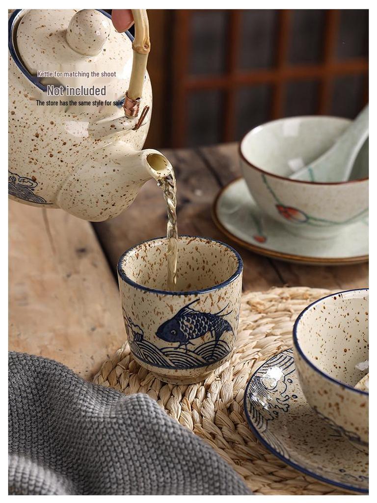 Керамическая тарелка ручной росписи в ретро-стиле, 6 дюймов, круглая - Пепельница, Плевательница, Тарелка для чая, Сухофруктов, Мелких закусок, Десертов.