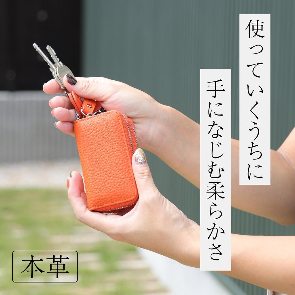 Big Brave Smart Key Holds 2 Double Genuine for Men and Black Case, Keys, Zipper, Leather, Women, Case-ren-4,