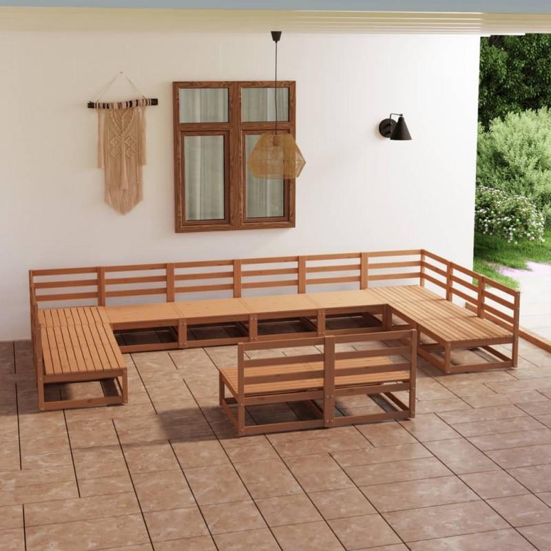 Day and Night - Day and Night Garden Furniture Set 12 Pieces Solid Pine Wood